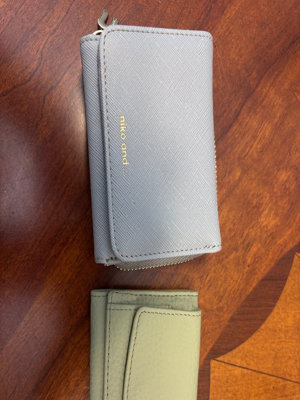 Pastel Trifold Mini Wallet Lot - Niko And... Light Blue Saffiano & green trifold